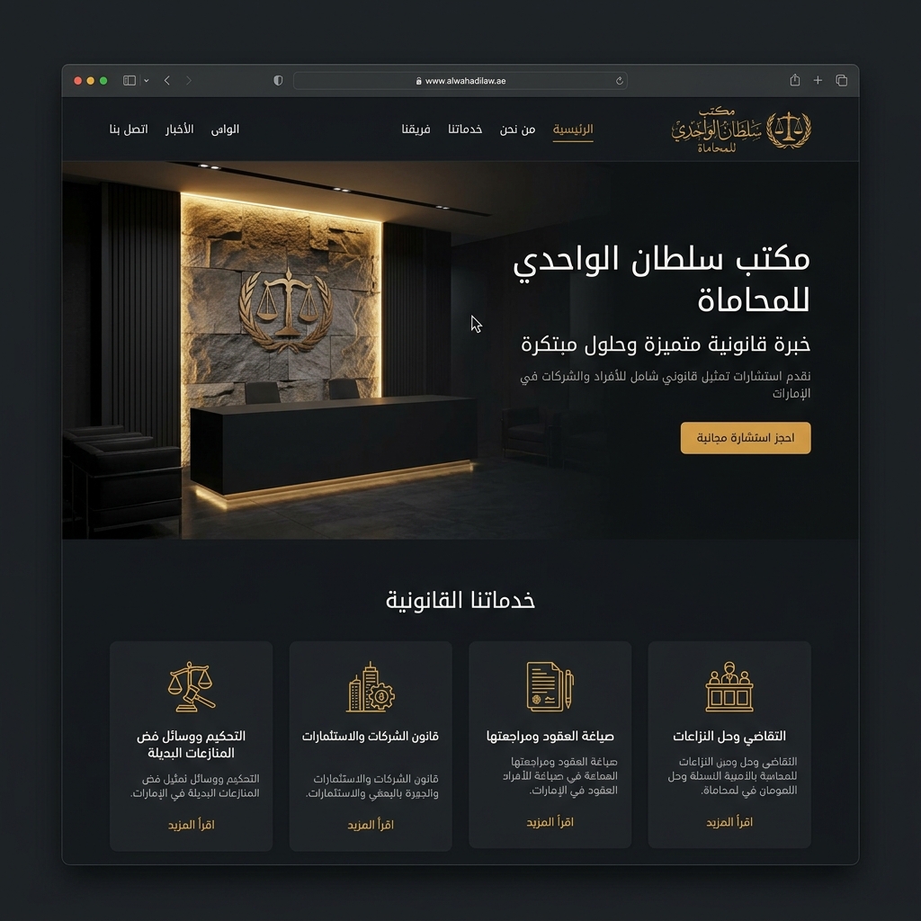 Sultan Al-Wahadi Law Website